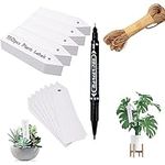 Plant Labels, 150Pcs Plant Labels for Outdoor Plants Plastic Plant Labels Markers & Labels Re-Usable Plant Labels for Garden Seed Potted Herbs Flowers Vegetables, Seeds (White)