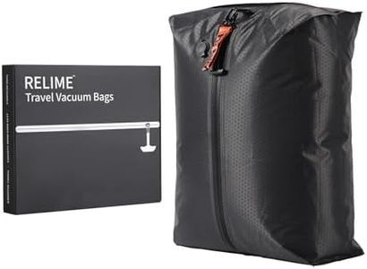 Vacuum Bags for Travel, Revolutionary Reusable Compression Bags for Travel Suitcases and Backpack, Space Saver Bags for Travel (1 PC No Pump)