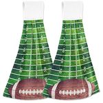 visesunny Retro Grunge American Football Field And Hanging Tie Towels 2 Pack Kitchen Hand Towels Dishcloths Sets with Loop Soft Cotton Absorbent Hand Towels for Bathroom Gym Restaurant Hotel BBQ Machi