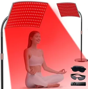 Puroth Red Light Therapy for Body Face, Infrared Light Therapy Lamp with Adjustable Stand, 660nm and 850nm Near Infrared LED Lights Panel, Red Infrared Lamp for Full Body Wellness Relaxation Gift