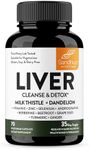 Sandhu's Liver Renew Cleanse Detox, Repair & Support |70 Capsules| 1 Month+ Supply (Pack of 1)| Herbal Supplement for Liver Health| Milk Thistle Dandelion Root with 9 Minerals