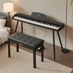 MUSTAR Digital Piano 88 Weighted Keys with Piano Stool, Full-Size 88 Key Piano Keyboard Semi Weighted for Beginners, Electric Piano Keyboard 88 Keys with Bench, Triple Pedal, USB MIDI (Black)