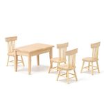 1:12 Dollhouse Table Chair Kit,Dollhouse Furniture for Miniature Living Room (Table and Chair Set)