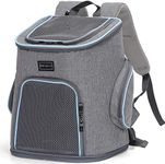 Petsfit Cat Backpack Carrier for Small Dogs Cats Rabbits, Adjustable Dog Front Carrier with Breathable Head Out Design, Collapsible Dogs Transport Backpack for Travel, Hiking and Cycling, Outdoor Use