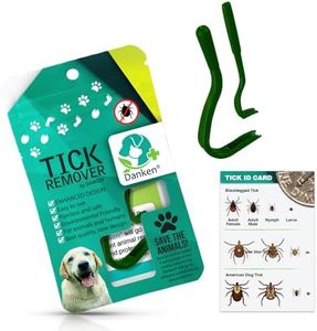 Danken® Tick Remover for Dogs | Tick Removal Tool for Dogs, Cats, Horses, and Humans | Enhanced Design | Tick Tweezers | Dog Tick Remover Tool | Tick Grabber | Tick Puller (2 Pack)