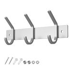 Dripex Coat Hook Rack Wall Mounted 304 Stainless Steel Hanger Heavy Duty Clothes Hat Holder (3 Hooks)