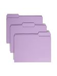 Smead Colored File Folder, 1/3-Cut Tab, Letter Size, Lavender, 100 per Box (12443)