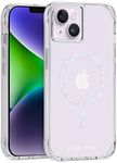 Case-Mate iPhone 14 Case - Clear Twinkle Diamond [10FT Drop Protection] [Compatible with MagSafe] Magnetic Cover with Cute Bling Sparkle for iPhone 14 6.1", Anti-Yellow, Anti-Scratch, Shockproof, Slim