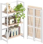 4NM No Assembly Folding Bookshelf S