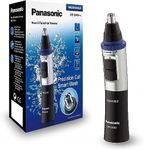 Panasonic ER-GN30 Wet & Dry Electric Facial Hair Ear and Nose Hair Trimmer for Men, Battery-Powered with 90 min operation, Black