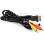 Gamer Gear RCA to Composite Cable - RCA AV Converter Cable compatible with Classic Sega Dreamcast Console - 1.8m Audio and Video RCA Cable for TV Games