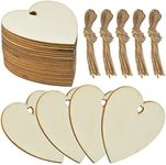 obmwang 50 Pieces 3" Natural Heart 