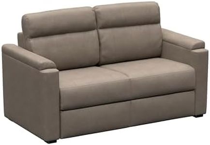 THOMAS PAYNE Signature Heritage Series 62" Driftwood RV Clickback Sleeper Sofa with Automatic, Adjustable Fold-Out Legs, Four Reclining Positions, Easy Transition - 2024044222