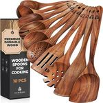 Wooden Spoons for Cooking, 10 Pcs T