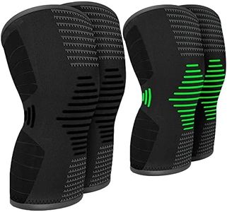 Scuddles Compression Knee Sleeve - Best Knee Brace for Meniscus Tear, Arthritis, Quick Recovery etc. – Knee Support for Running, Crossfit, Basketball and Other Sports (Large)