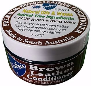 FraPete Premium Brown Leather Conditioner Leather Restorer Brown Leather Protector Wax Premium Natural Animal Free Ingredients 250 mL