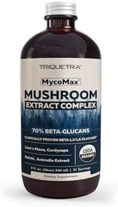 MycoMax Mushroom Complex - 70% Beta Glucans, Max Potency Mushroom Supplement, US Grown + Ultrasonic Extraction - Lions Mane, Cordyceps, Reishi & More - Promotes Cognition, Immunity, Energy - 8 oz.