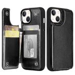 Arae Case for iPhone 14 - Wallet Case with PU Leather Card Holder Back Flip Cover for iPhone 14 6.1 inch - Black