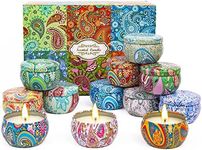 Scented Candles Gifts for Women, 12Pcs 2.5OZ Natural Soy Wax Long Lasting Portable Travel Tin Aromatherapy Candles for Home Scented, Birthday Gifts for her, Christmas Gifts, Mothers Day Gifts