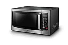 TOSHIBA 3-in-1 EC042A5C-SS Countertop Microwave Oven, Smart Sensor, Convection, Combi., 1.5 Cu. ft with 13.6 inch Removable Turntable for Family Size, Mute Function & ECO Mode, 1000W, Stainless Steel