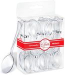 Clear Mini Spoons 4 Inch (100 Count) Disposable Appetizer Spoons for Cocktail Hour, Dessert Spoons for Wedding Reception, Small Clear Spoons for Food Samples, Plastic Spoons for Holiday Parties