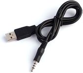 ZIMRIT 3 FEET Cable - 3.5mm Male Aux Audio Jack to USB 2.0 Male Adapter Cord - Compatible with Car, MP3 Player, Headphones (Black)