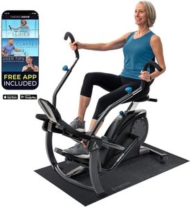 FreeStep LT3 Recumbent Cross Trainer Stepper - Zero-Impact Exercise w/Patented Physical Therapy Stride Technology, Whisper-Quiet, Multi-Position Arms, Free App w/Trainer-Led Workouts (LT3+Mat Bundle)