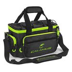 Calamus Fishing Tackle Bags - Fishing Bags for Saltwater or Freshwater Fishing - Rip-Stop PE - Padded Shoulder Strap - Pliers Storage, A：Green(without trays)-14.3*9*7.5 inches, 14.3 X 9 X 7.5 inches,