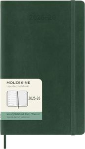 Moleskine DSK1518WN3Y26 Notebook, Begins in July 2025, 18 Months, Weekly Diary, Large Size (W x H x H): 5.1 x 8.3 inches (13 x 21 cm), Soft Cover, Myrtle Green