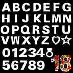 Kettion 39pcs 12inch Alphabet Cake Stencils Letter Stencil A-Z 26Pcs, 0-9 Number Cake Templates 10Pcs, Heart Shape Mold, Five-Pointed Star and Big Ring Template for Birthday Wedding Anniversary Party