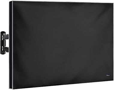 Garnetics Outdoor TV Cover 70"-75" inch - Universal Weatherproof Protector for Flat Screen TVs - Fits Most TV Mounts and Stands - Black