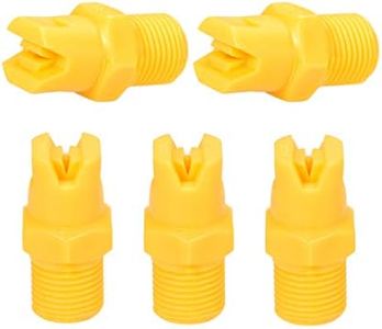 uxcell Flat Fan Spray Tip, 1/8BSPT Male Thread PP Nozzle, 5 Pcs (110 Degree, 1.1mm Orifice Diameter)