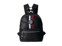 Tommy Hilfiger Women's, Jaden Backpack Shoulder Handbag, Black Polyvinyl Chloride, One Size