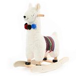 【New】 labebe - Plush Rocking Horse Lamb, Sheep Rocker for Child 1-3 Years Old, Wooden Stuffed Rocking Animal for Boy&Girl, White Kid Ride On Toy, Toddler Riding Toy for Outdoor&Indoor, Birthday Gift