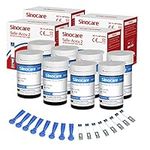 Sinocare (Safe Accu2) Blood Sugar Test Strips, 100pcs Blood Glucose Test Strips & 100pcs Twist Lans., Blood Test Strip for Safe Accu2 Blood Glucose Monitor (Safe Accu2 Strips- 100)