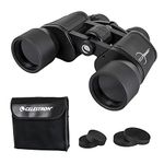 Celestron 71238 EclipSmart 10x42 Porro Solar Binoculars - ISO 12312-2 Compliant, Rubber Grip Surface with Multi-Coated Optics, BK7 Glass, Neck Strap and Soft Carry Case, Black