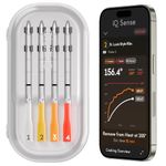 CHEF iQ Sense | Smart Wireless Meat Thermometer | 4 Ultra-Thin Probes | WiFi Unlimited Range | 1000°F Heat Safe | 5 Sensors | BBQ, Grill, Oven, Smoker, Air Fryer | Gen3