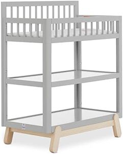 Dream On Me Hygge Changing Table in Pebble Grey Oak, Greenguard Gold & JPMA Certified, Comes with Safety Belts & 1” Changing Pad, Easy to Clean, Safe Wooden Furniture