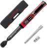 SUERCUP 3/8-inch Digital Torque Wrench(1.5-99.6Ft.Lb/2-135Nm) ±1% Accuracy Digital Torque Wrench with Vibration, Buzzer,LED Notification and Five Units of Measure, for Motorcycle, Auto Repair