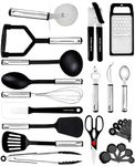 Home Hero Kitchen Utensil Set - Non-Stick BPA Free Silicone Spatula - Heat Resistant Cooking Utensils Set Kitchen Gadgets Ustensile de Cuisine (Nylon - 25pcs)