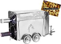 BRUBAKER Wine Bottle Holder 'Horse Trailer' Metal Sculpture with Greeting Card