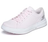 Skechers Women's Drive 6 Arch Leather Relaxed Fit Waterproof Golf Shoe Sneaker, Pink, 8.5