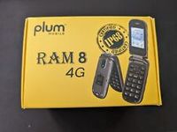 Plum RAM 8 4g - Black (Unlocked)  Rugged Flip Phone