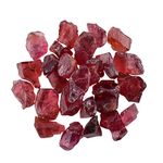 50 carats Natural Raw Red Garnet Stone Tiny Rough Crystals - Jewelry Making Supply - Wire Wrapping - Wholesale Lot - Chakra Healing Crystals - Birthstone - DIY - Loose Stones, 5 to 8mm, (25 to 30pcs)