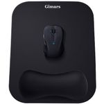 Gimars Mouse Pad with Wrist Rest, Large Smooth Superfine Fibre Memory Foam Ergonomic Mouse Pad, Comfortable Mousepad with Nonslip Base for Pain Relief, Laptop, Computer, Gaming, Office, 11 x 8.26''