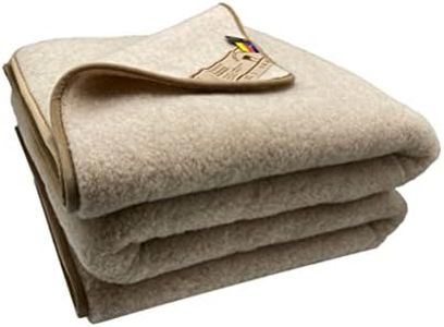 Alpaca Woollen Blanket 80% Merino Wool 20% Alpaca Wool, Bamboo, brown, 135 x 200