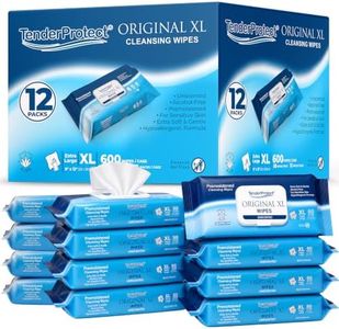 TenderProtect® Original XL Premium Adult Wipes (600 Ct), Extra-Large 9"x12" Wet Wipes with Aloe, Wash Cloths for Babies & Elderly, Incontinence, Hands & Body Cleaning