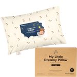 Mini Toddler Pillow with Pillowcase - 23x33 My Little Dreamy Mini Pillow, Toddler Pillows for Sleeping, Kids Pillow, Small Pillows, Travel Pillows for Sleeping, Toddler Bed Pillows,Age 2-4 (Fox Tales)