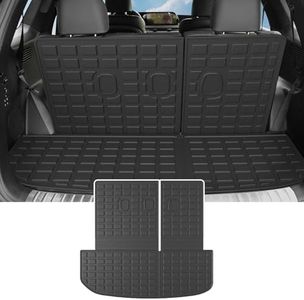 powoq Fit 2020-2023 Hyundai Palisade Cargo Liner Backrest Mat TPE Behind 3rd Row Seat Back Protector for 2020 2021 2022 2023 Accessories(Rear Trunk with Mat),(HPRTMWBM-01)