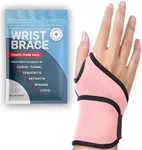 Dr. Arthritis Essentials Wrist Brace/Wrist Support Wrist Wraps, Carpal Tunnel Wrist Brace for Night Support, Wrist Brace for Wrist Pain, Hand Brace & Wrist Guard for Left & Right Hand (Pink - 1 Pack)